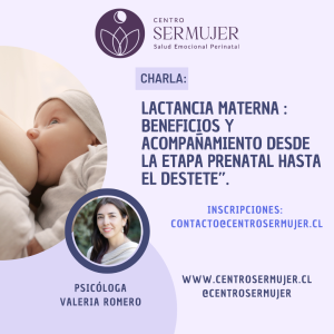 Charla:  Lactancia materna, beneficios y acompañamiento desde la etapa prenatal hasta el destete”
